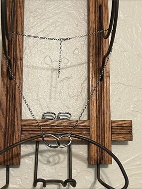 Sterling silver oxidized necklace & earrings set